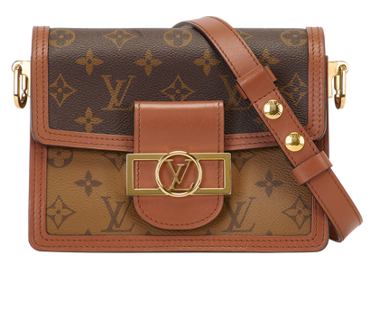 Mini Dauphine Crossbody, &pound;1,400, Handbags, Brown, Canvas, Front view